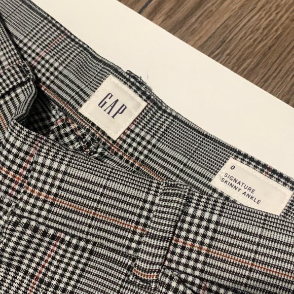 GAP Plaid Skinny Trousers | Size 0 | Office to Street Style - Picture 3 of 8
